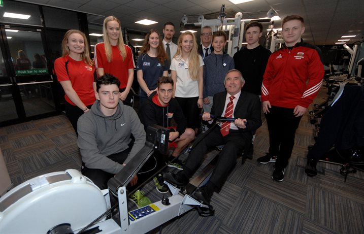 Cllr. John with successful sports academy applcants